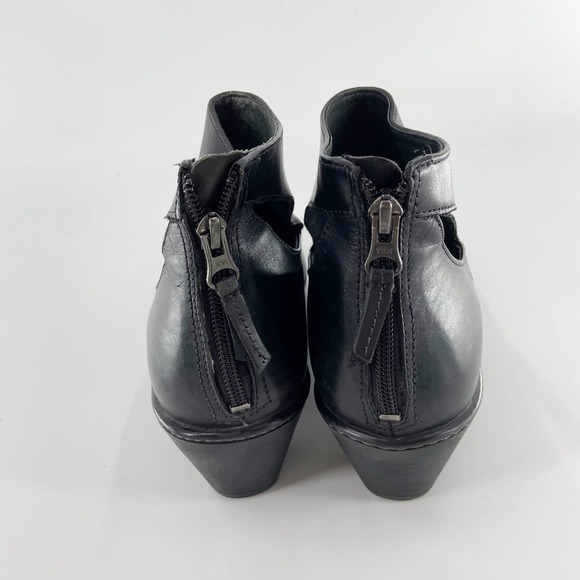 Dansko Black Bonita Cutout Back Zip Block Heel Booties Size EU 41 - Picture 10 of 14
